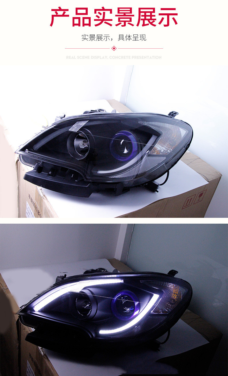 Car Styling For Buick Encore 20 13-20 15 Headlamp Assembly LED Daytime Running Light Dual Lens Xenon Lamp Headlight