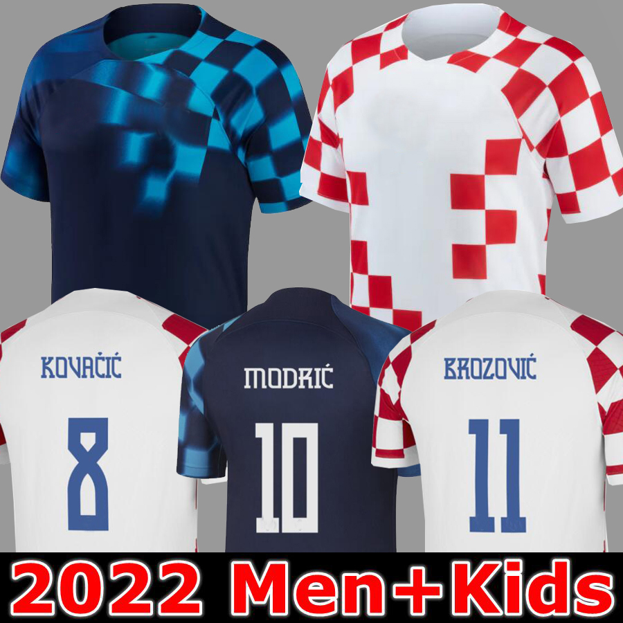 

CroatiaS MODRIC soccer jerseys national team MANDZUKIC PERISIC KALINIC 22 23 Croazia football shirt KOVACIC Rakitic Kramaric Men Kids Kit uniforms, 2022 away aldult