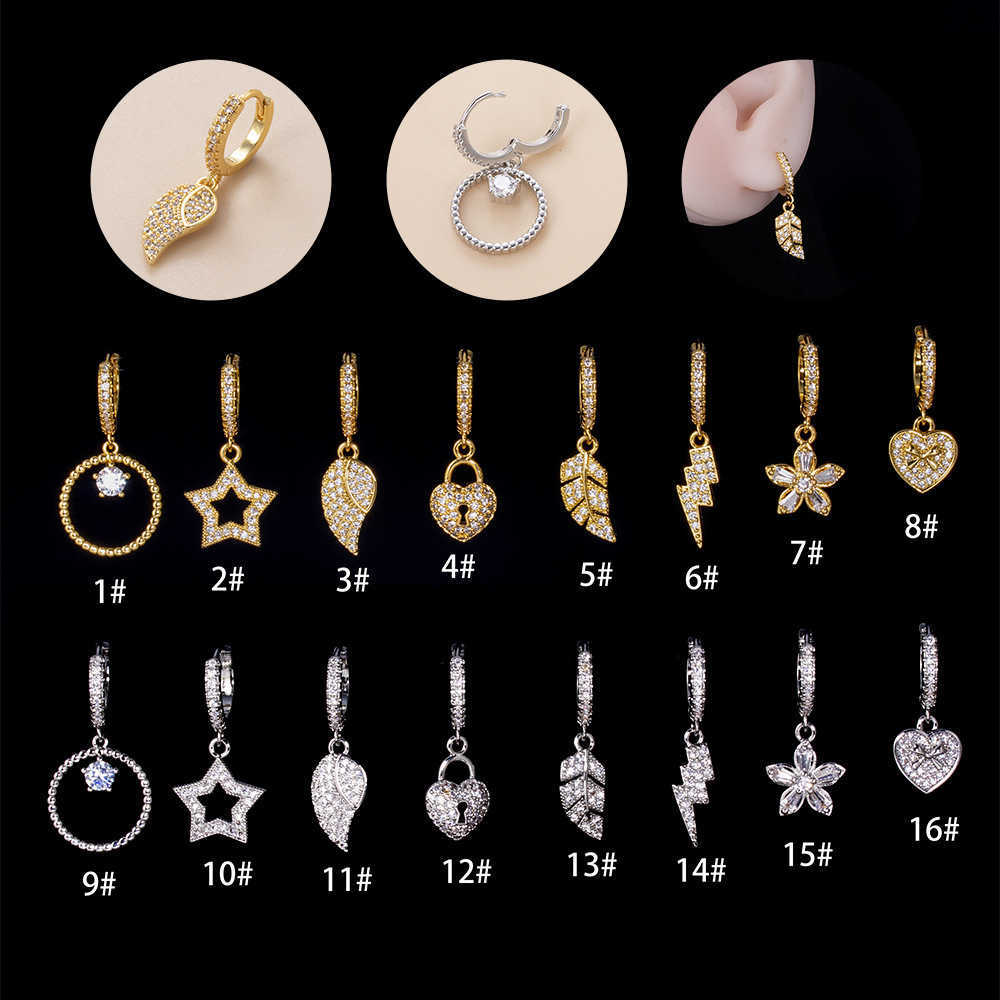 Popular Male Pentagram Love Flower Huggie Hoop Earrings Wing Pentagram Cubic Zircon Ear Buckle Earholes Single Piercing Ear Bone Ring European Bijoux For Girls
Popular Male Pentagram Love Flower Huggie Hoop Earrings Wing Pentagram Cubic Zircon Ear Buckle Earholes Single Piercing Ear Bone Ring European Bijoux For Girls