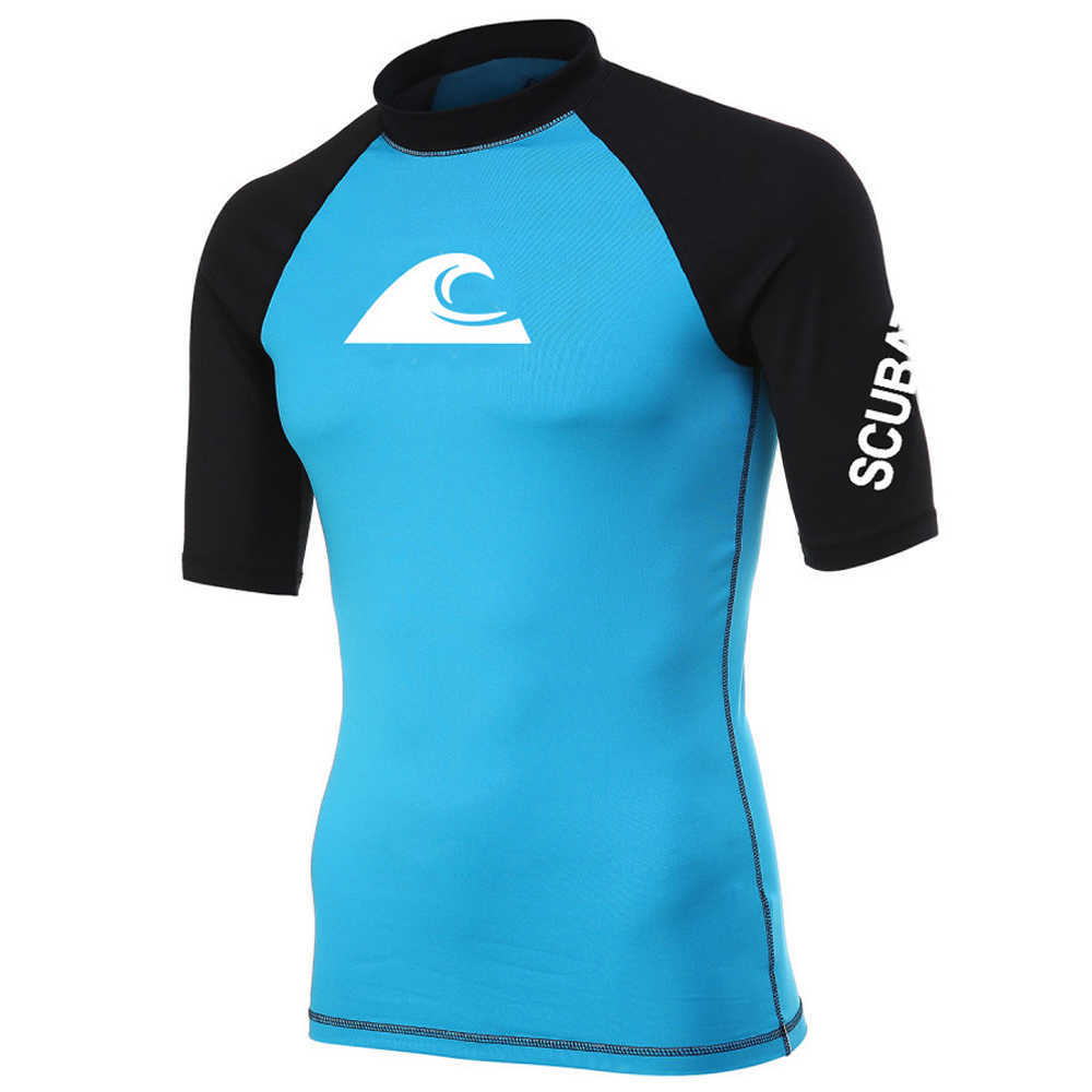 Wetsuits Drysuits Men Swimsuit Swimming Tshirt Beach UV Protection Swimwear Rash Guard Long Sleeve Surfing Diving Swimsuit Surf Tshirt Rashguard J2305