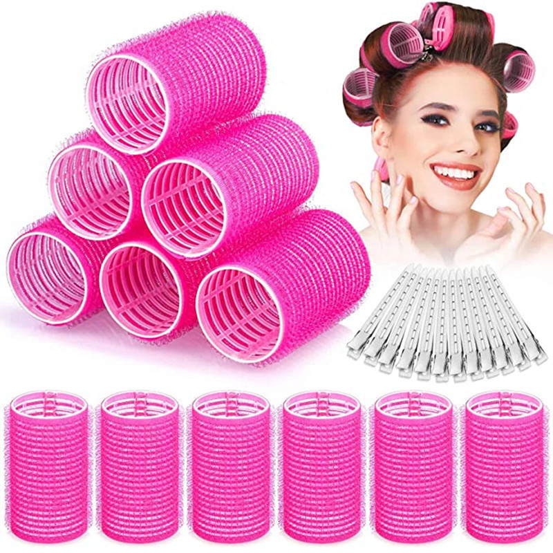 Hair Rollers 24Pcs Hair Rollers with Hair Pins Magic Hair Curlers Set No Heat Curling Hairdressing Styling Tool Salon Hairstyle Accessories 230505