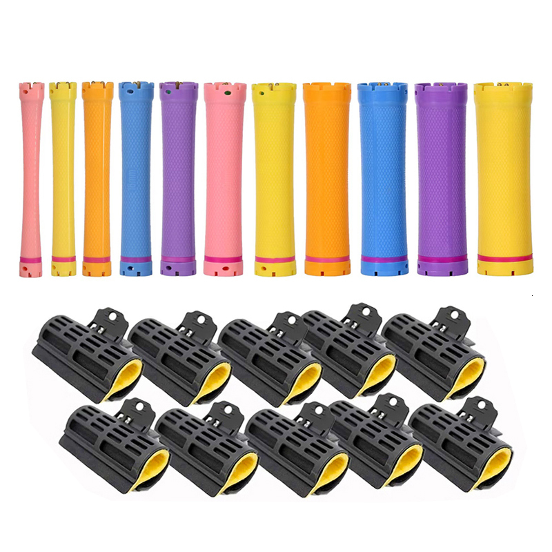 Hair Rollers 10pcs/set 24V Standard Digital Hair Rollers Sponge Clips Set Electric Heated Perm Curler Wool Curl Big Wave Curling Rod Bar 1808 230505