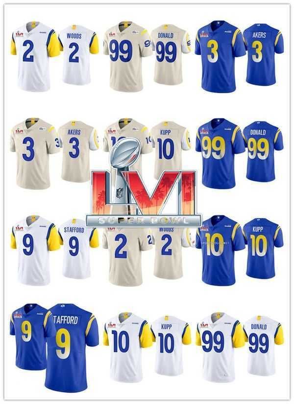 CUSTOM Untouchable Jersey Super football Bowl LVI Los Angeles''Rams''Men YOUTH Jalen Ramsey Matthew Stafford woods akers, 10
CUSTOM Untouchable Jersey Super football Bowl LVI Los Angeles''Rams''Men YOUTH Jalen Ramsey Matthew Stafford woods akers, 10