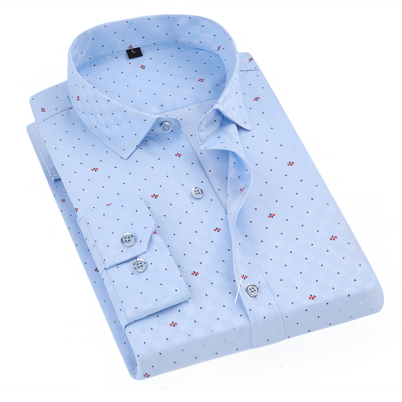 Men's Casual Shirts Men's Printed Long Sleeve Shirt Fashion Floral Plaid Pocket Casual Shirts Soft Men Summer Shirt 230505
