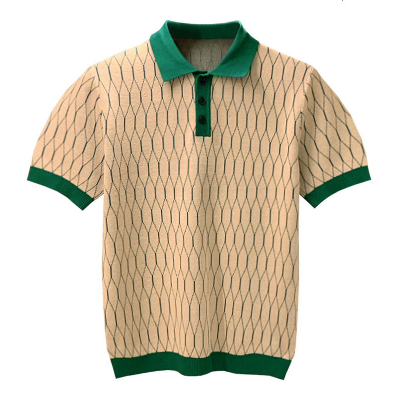 Men's Polos Top Grade Cotton ner Trendy Summer Polo Shirt Men n Short Sleeve Casual Fashions Mens Clothes 2023 G118 230504