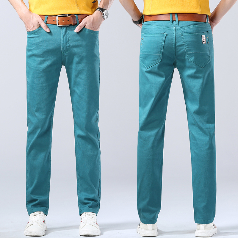 Men's Jeans Four Colors Men's Slim Jeans Regular Fit Straight Stretch Denim Pants Fashion Business Casual Loose Jeans Trousers 230503