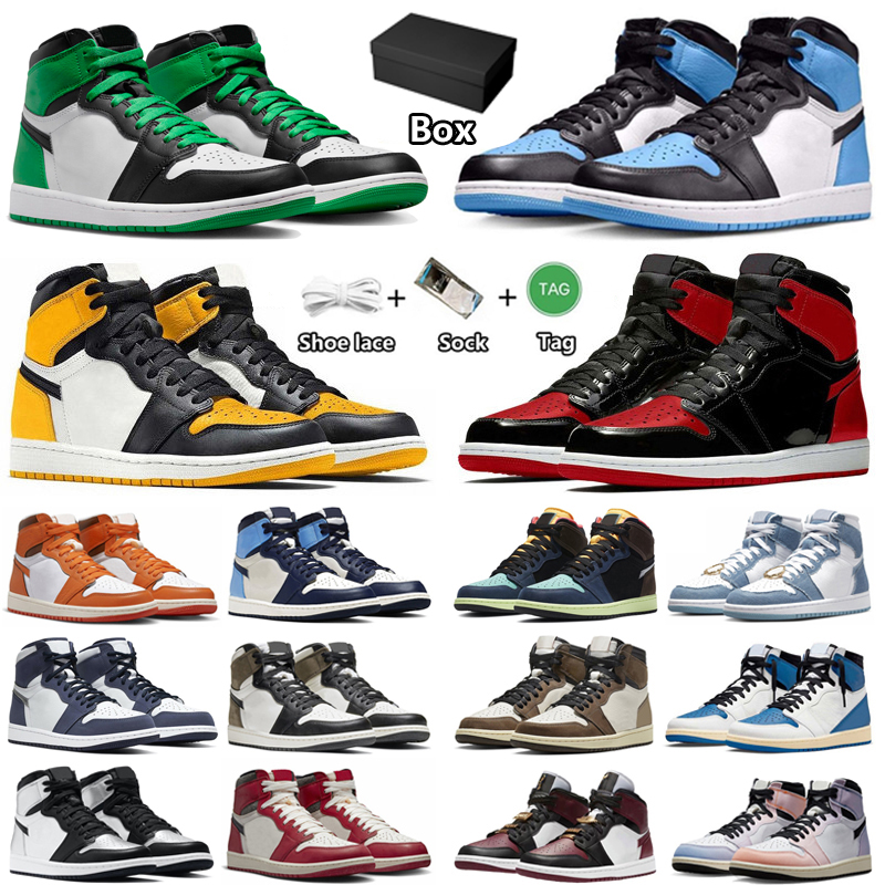 Jumpman 1 1s Mens basketball shoes Retro UNC Toe Lucky Green Bred Patentmen Taxi StarFish TS Fragment Lost Found Obsidian men women trainers sports sneakers With Box, Color#26
Jumpman 1 1s Mens basketball shoes Retro UNC Toe Lucky Green Bred Patentmen Taxi StarFish TS Fragment Lost Found Obsidian men women trainers sports sneakers With Box, Color#26