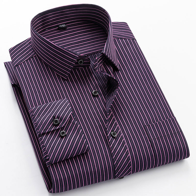 Men's Casual Shirts Men's Stripe Dress Shirts Plus Size 8XL 7XL Long Sleeve Work Clothing Regular Fit Social Work Business Office Smart Casu