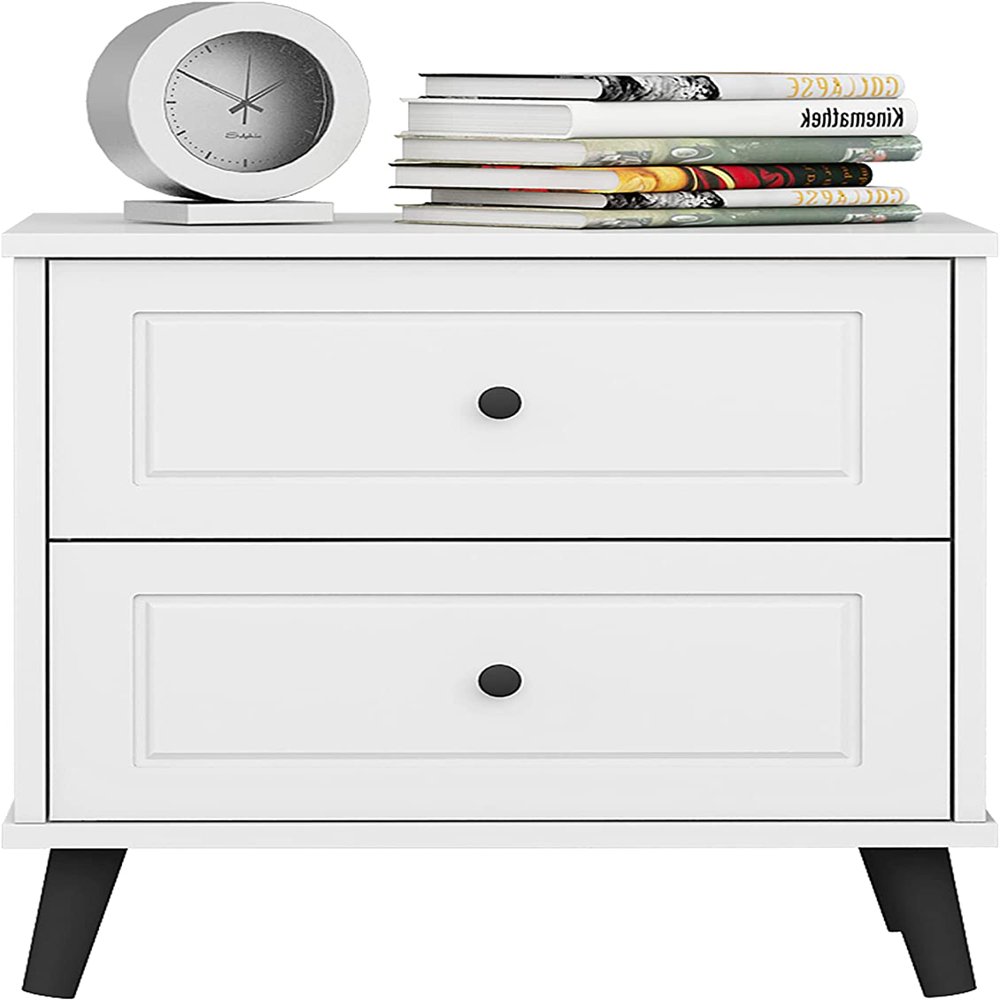 Modern Wood Nightstand, Beside Table, Night Stands for Bedroom, Sofa End Table, Side Table, 2-Drawer Dresser Chest for Living Room, White
Modern Wood Nightstand, Beside Table, Night Stands for Bedroom, Sofa End Table, Side Table, 2-Drawer Dresser Chest for Living Room, White