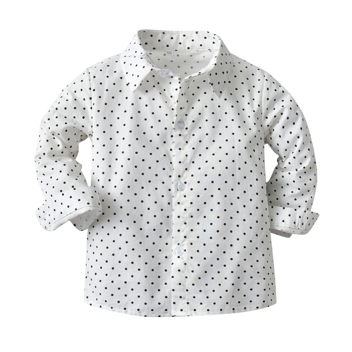 Clothing Sets Children's Outfit Clothing Baby Boy Dress Birthday Long Sleeve Dot Bow Shirts Pant Belt 3 PCS Infant Kid's Birthday Set Suit 2