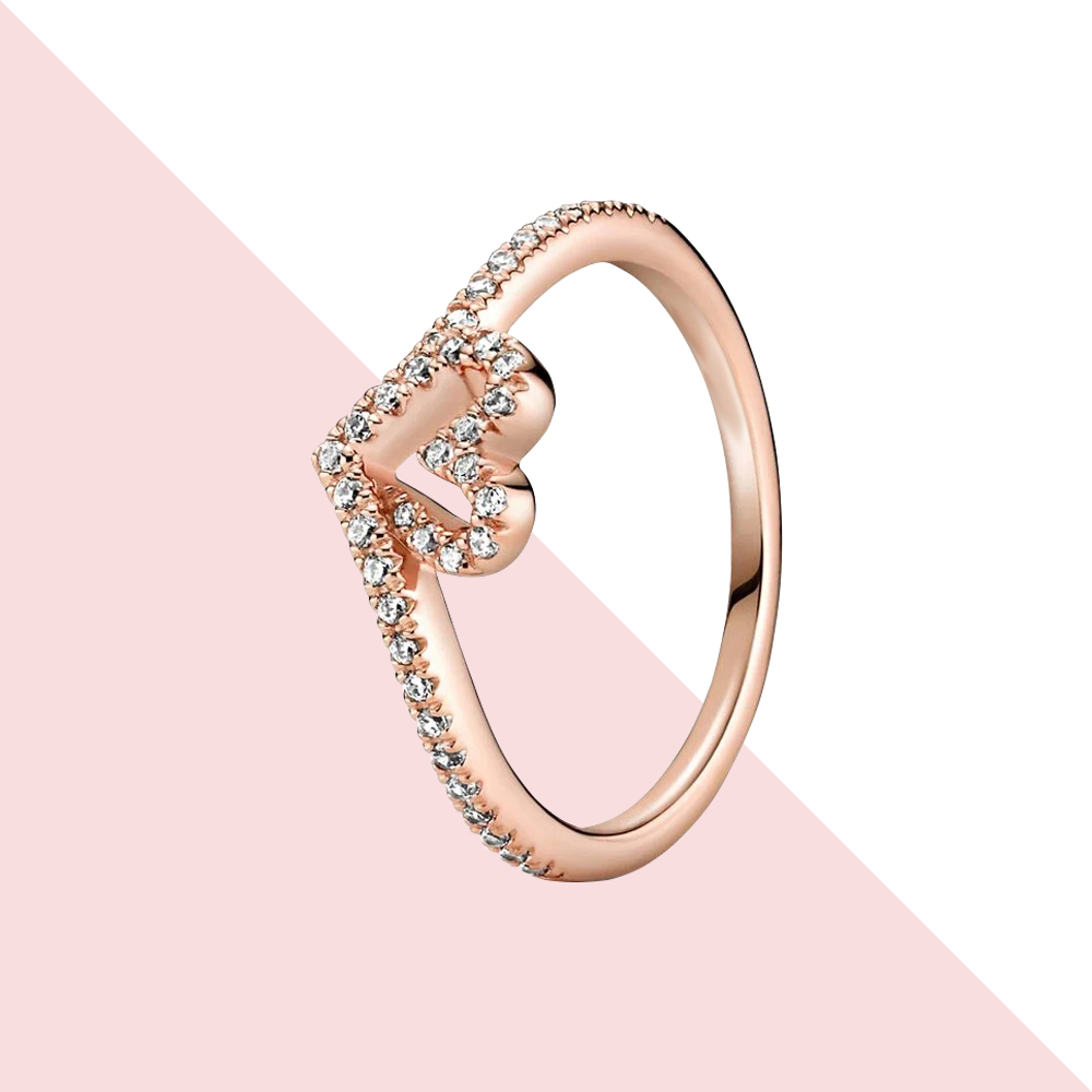 925 Sterling Silver Ring The S925 Snake Double Heart Sparking Ring, Engagement Wedding Crystal Rose Gold Ring Jewelry Gift