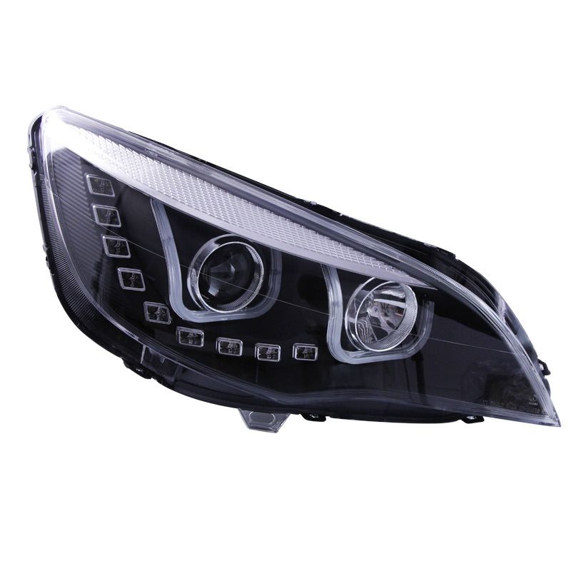 Car Headlights For Buick Excelle XT 2009-2014 LED Daytime Running Light Dual Lens Xenon Signal Fog Headlights