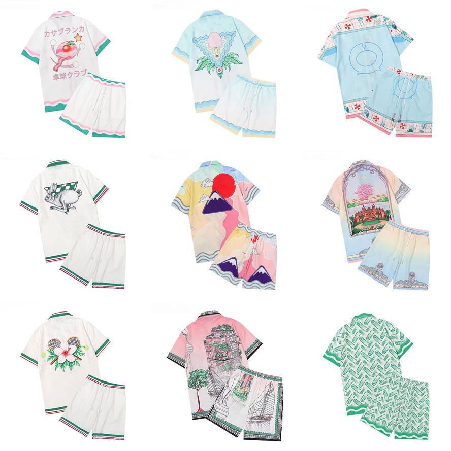 Casablanc Designer men t shirt set Masao San print mens casa blancacasual shirt Short sleeve silk shirt high street tees casablancas
Casablanc Designer men t shirt set Masao San print mens casa blancacasual shirt Short sleeve silk shirt high street tees casablancas