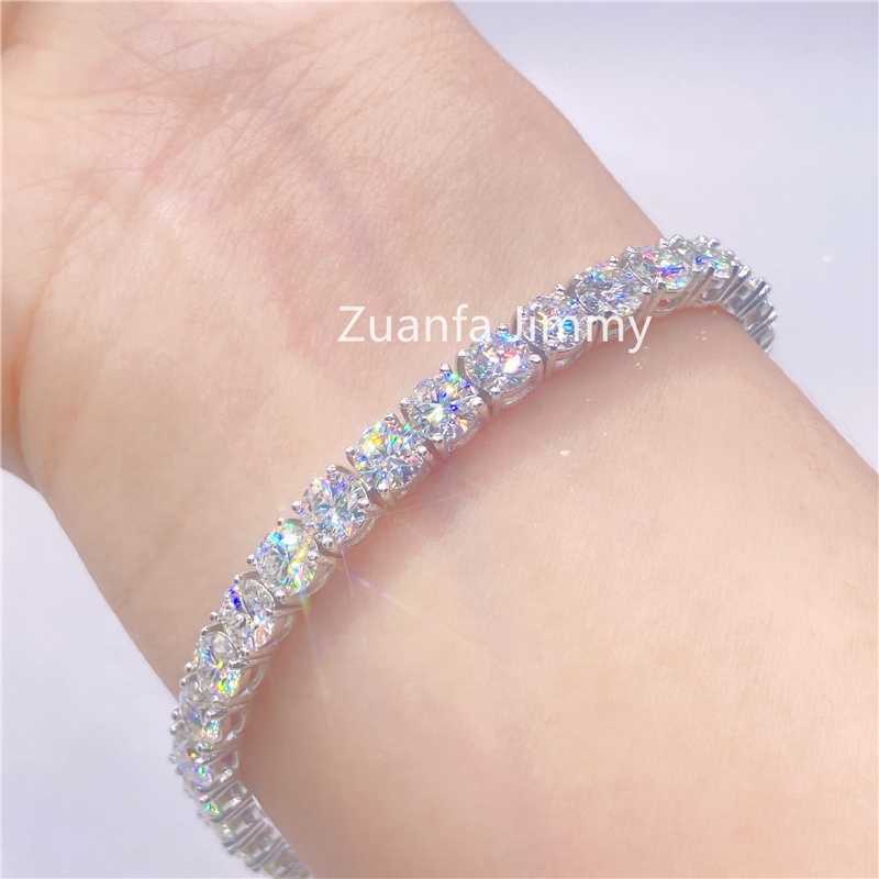 Hot Selling Man Gra Certificates 5mm Stone Vvs Moissanite Diamond Tennis Bracelets for Gift