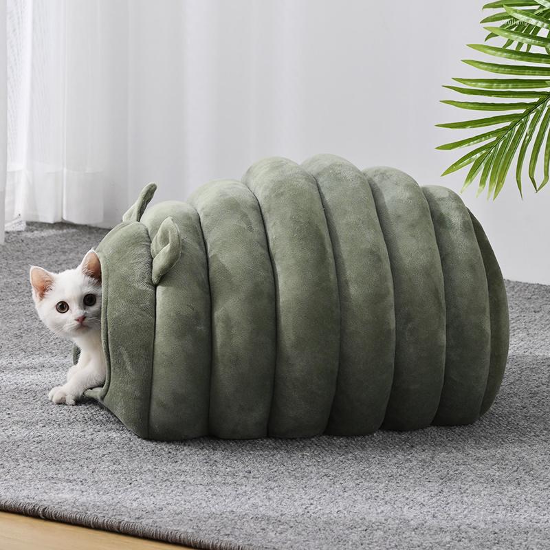 Cat Beds Sell Collapsible Bed Pet Winter Plush Cat's House For Indoor Dogs Kennel Mat Small Dog Warm Cave Sleeping Bag Products