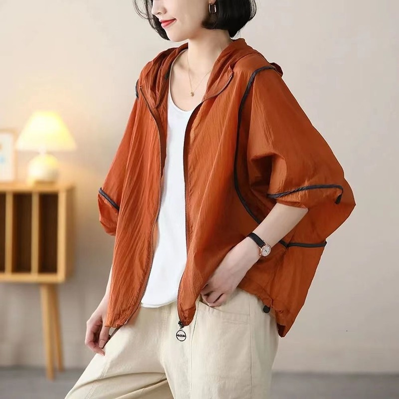 Women's Jackets Women's Jacket Lightweight Sun Protection Clothing Summer Free Shipping Coat Anti-UV Breathable Korean Fashion Loose Wholesa