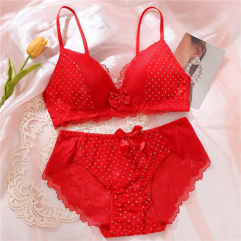 Bras Sets Japanese Style Sexy Lingerie Set Underwear Lace Thin Screw Thread Push Up Bra Set Beauty Back Women Bra Panties Set Big Size 230505