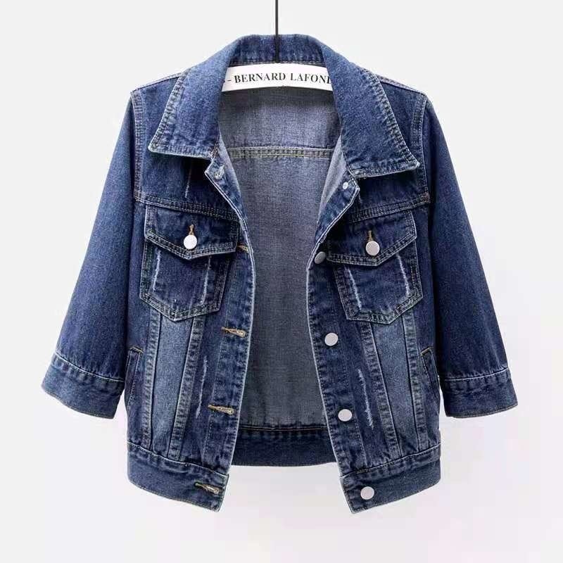 Women's Jackets New Summer Women Denim Jacket Blue Color Casual Short Denim Coat Female Jeans Jackets Outerwear Casaco Jaqueta Feminina 230505