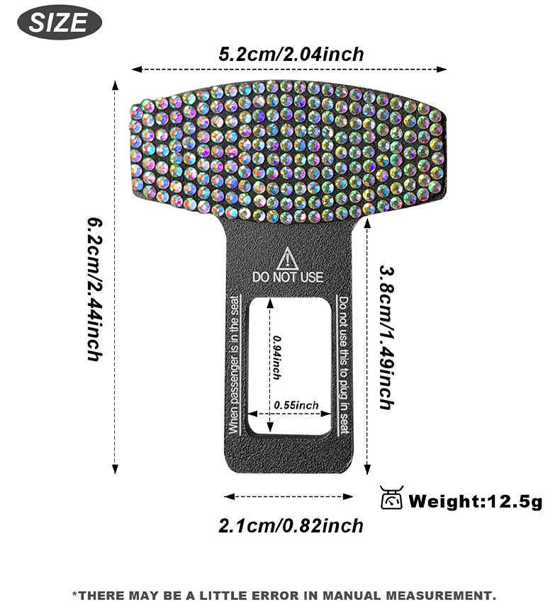 New Rainstone Seat Buckle Extension Silencer Safety Belt Buckles Plug Pink Bg Car Assessoires Interior For Women
