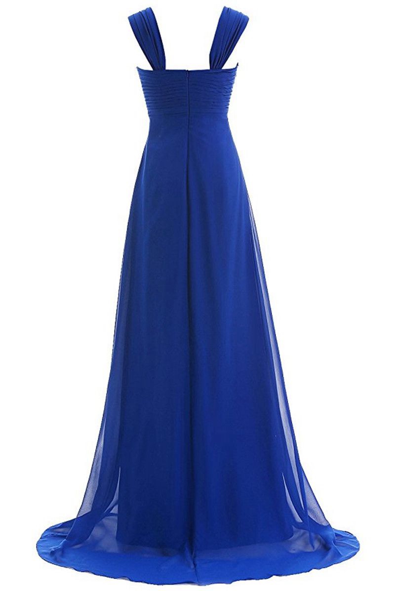 Blue Sweetheart Prom Dresses A-Line Sequins Beading Chiffon Plus Size Graduation Cocktail Homecoming Formal Evening Party Gown 15