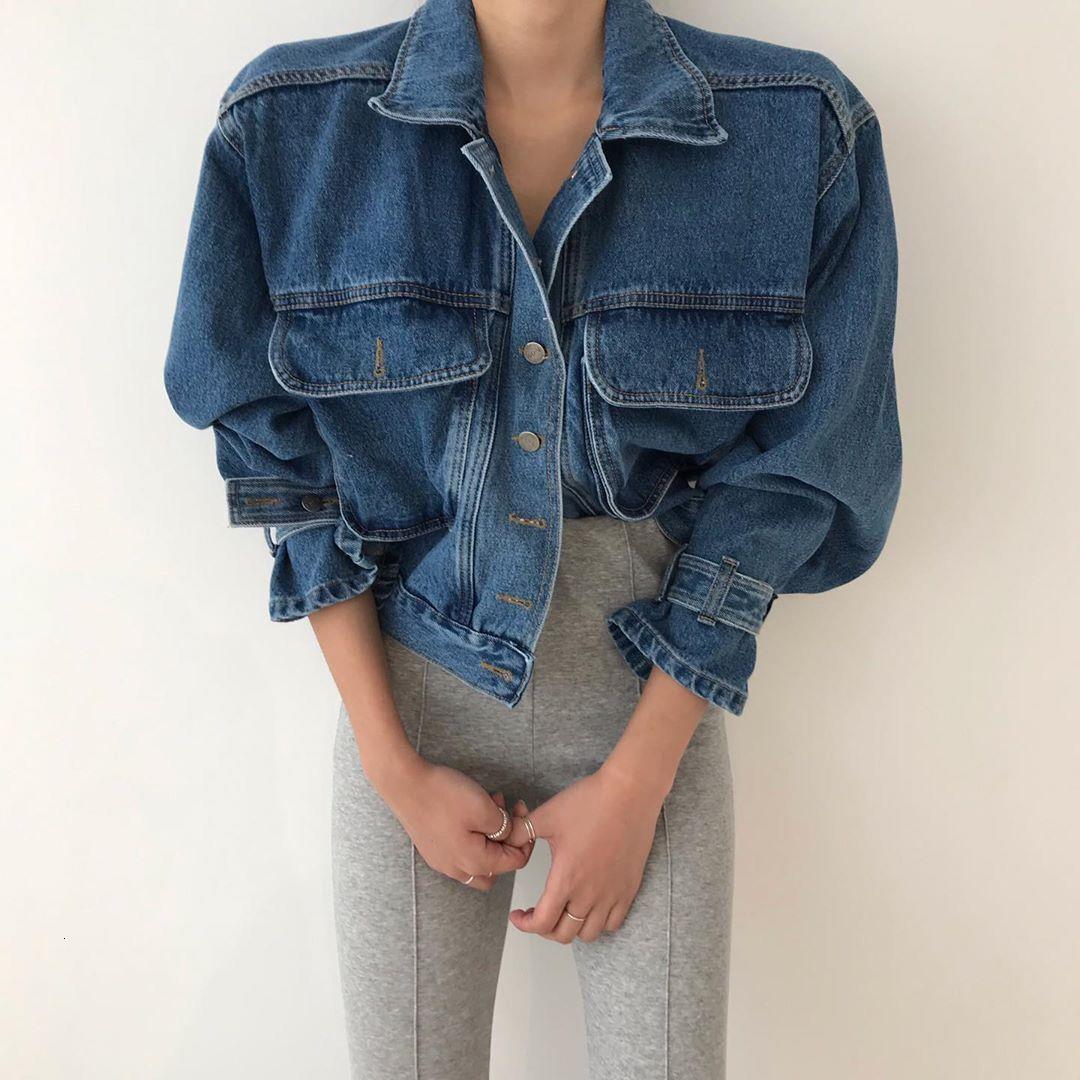 Women's Jackets Coats Jackets Women Top Sexy Puff Long Sleeve Y2k Clothes Cropped Jacket Streetwear Women's Denim Shirt 230505