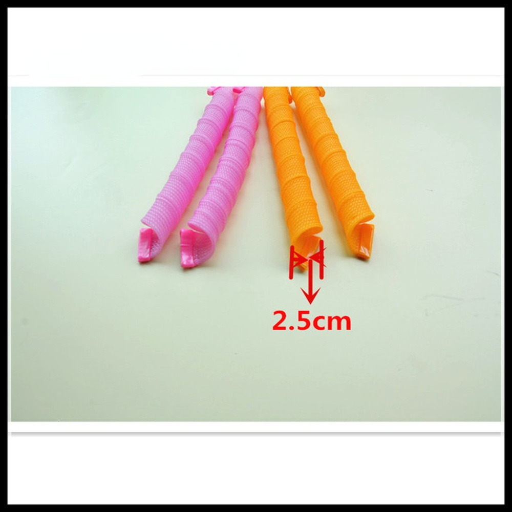 Hair Rollers Hair Rollers Snail Shape Not Waveform 52CM 18Pcs 3 Sticks Spiral Round Curls Hair Curler Soft Hair Curler Bendy Hair Rollers DIY 230505
