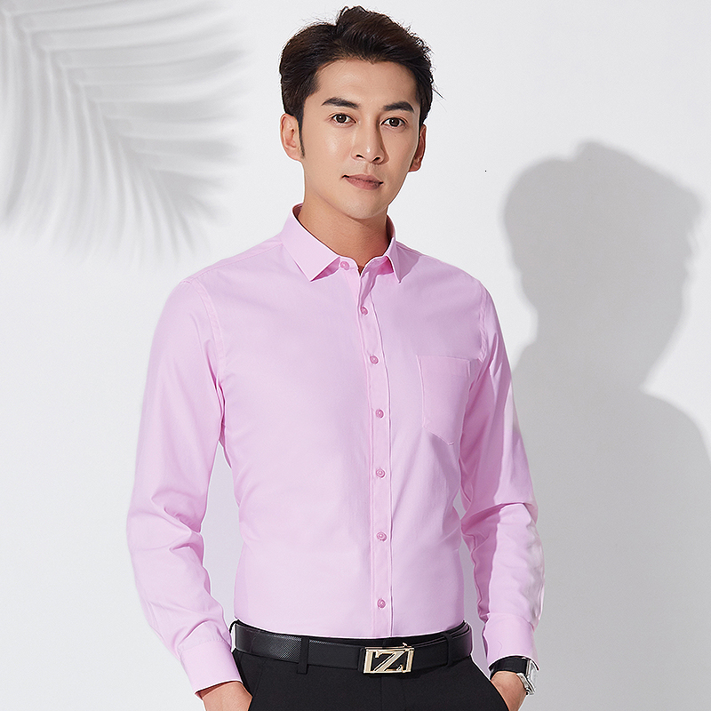 Men's Casual Shirts 6XL 7XL 8XL Pure Color Plaid / Striped Shirt Longsleeve Shirt for Men Work Casual Slim Fit Shirt Men Clothing Button Up Shirt