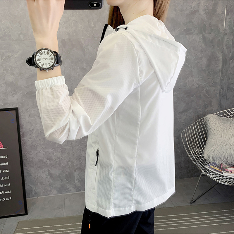 Women's Jackets Oversize Women's windbreaker Breathable Sun Protection Jacket Loose Fishing Hiking Thin Coat Outdoor Sports Skin Clothing XS