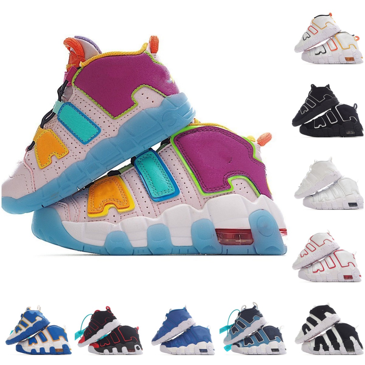 More Uptempos MAX AIR basketball shoes boys girls up tempos scottie pippen Triple Black Denim kids University Blue Limestone trainers sports sneakers runners 24-37, Color 09
More Uptempos MAX AIR basketball shoes boys girls up tempos scottie pippen Triple Black Denim kids University Blue Limestone trainers sports sneakers runners 24-37, Color 09