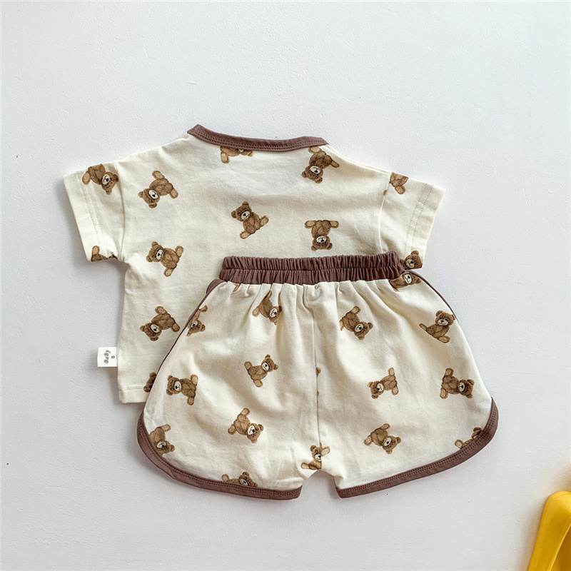 Clothing Sets Infant Clothing For Baby Girl Clothes Sets Summer Newborn Baby Boy T-shirts Shorts 2Pcs Baby Clothes Sets 230505