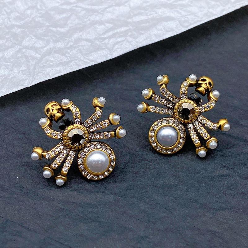 Stud Earrings Fashion Skull Spider European And American Retro Ring 
Stud Earrings Fashion Skull Spider European And American Retro Ring