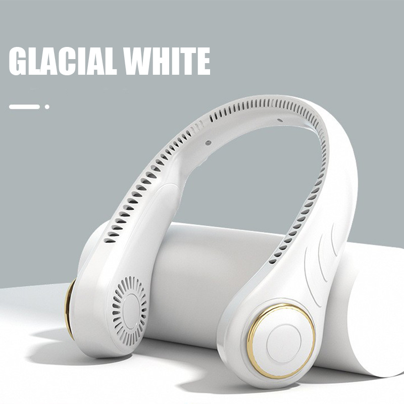 4000mah Bladeless Neck Cooler Portable Hanging Neck Fan USB Rechargeable Wireless Electric Fans Mini Ventilador Cooling Neckband Fan Camping Outdoor