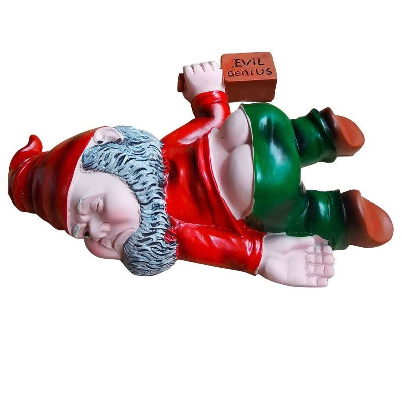 Garden Decorations Creative Drunk Garden Gnome Patio Ornament Funny Rude Drunken Disorderly Statue Figurine Elves Pixie Bonsai Decoration 230504