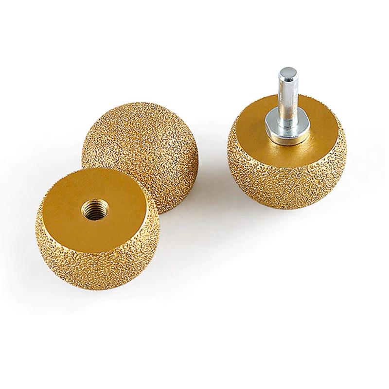 Diamond Brazed Round Grinding Head Abrasive Tool For Internal Arc Grinding Of Stones Engraving Tool Head Mushroom Head