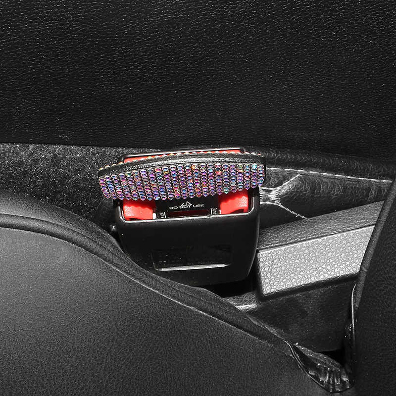New Rainstone Seat Buckle Extension Silencer Safety Belt Buckles Plug Pink Bg Car Assessoires Interior For Women
