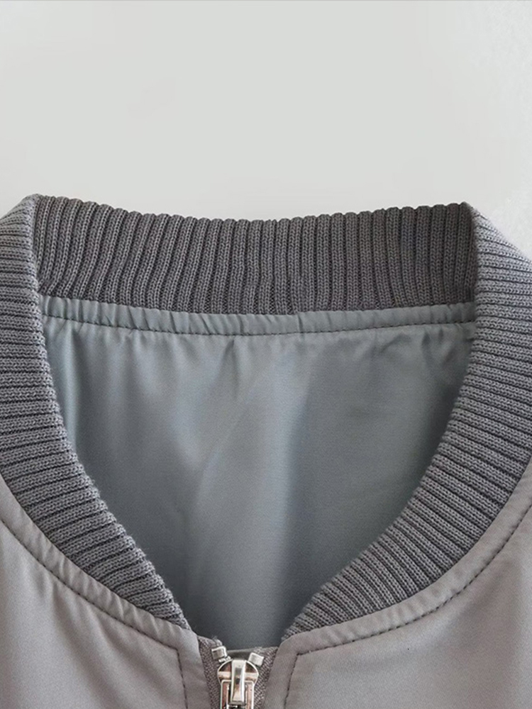 Women's Jackets Fashion Solid Bomber Jacket Women Loose O Neck Long Sleeve Zipper Coat Outwear Ladies New Spring Chic Female Streetwear 230505