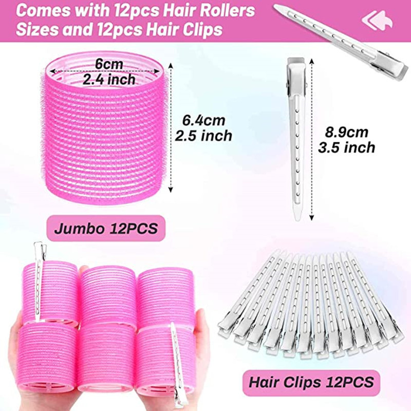 Hair Rollers Different Size Self Grip Hair Rollers DIY Magic Large Self-Adhesive Hair Rollers Styling Roller Roll Curler Beauty Tool 230505