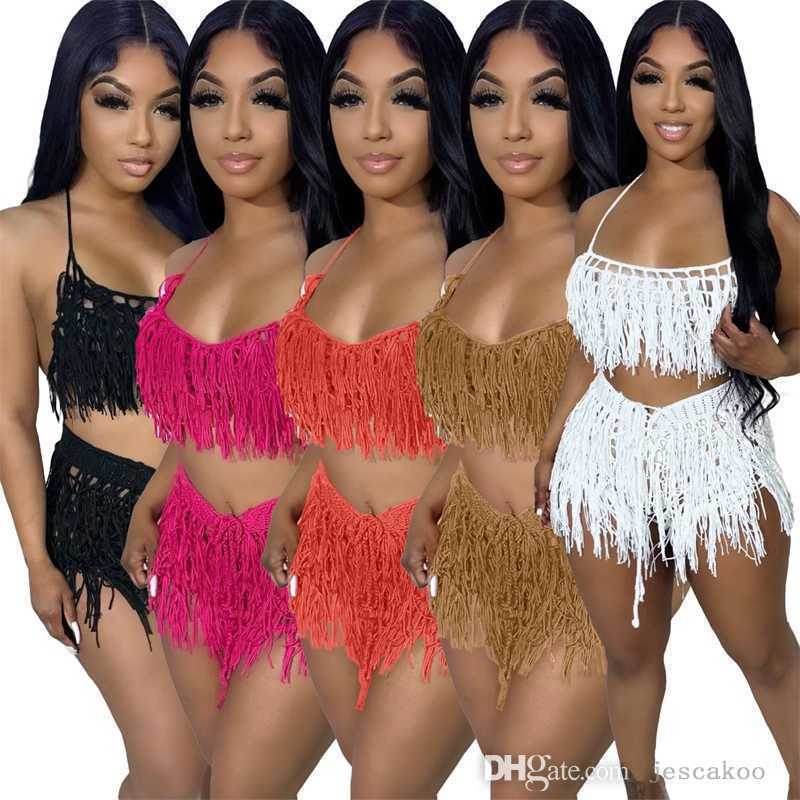 European And American Designer Swimsuits Summer Beachwear Ladies Swimwear Sexy Sheer Knit Hand Hook Tassel Beach Shorts Suit, Orange-red
European And American Designer Swimsuits Summer Beachwear Ladies Swimwear Sexy Sheer Knit Hand Hook Tassel Beach Shorts Suit, Orange-red