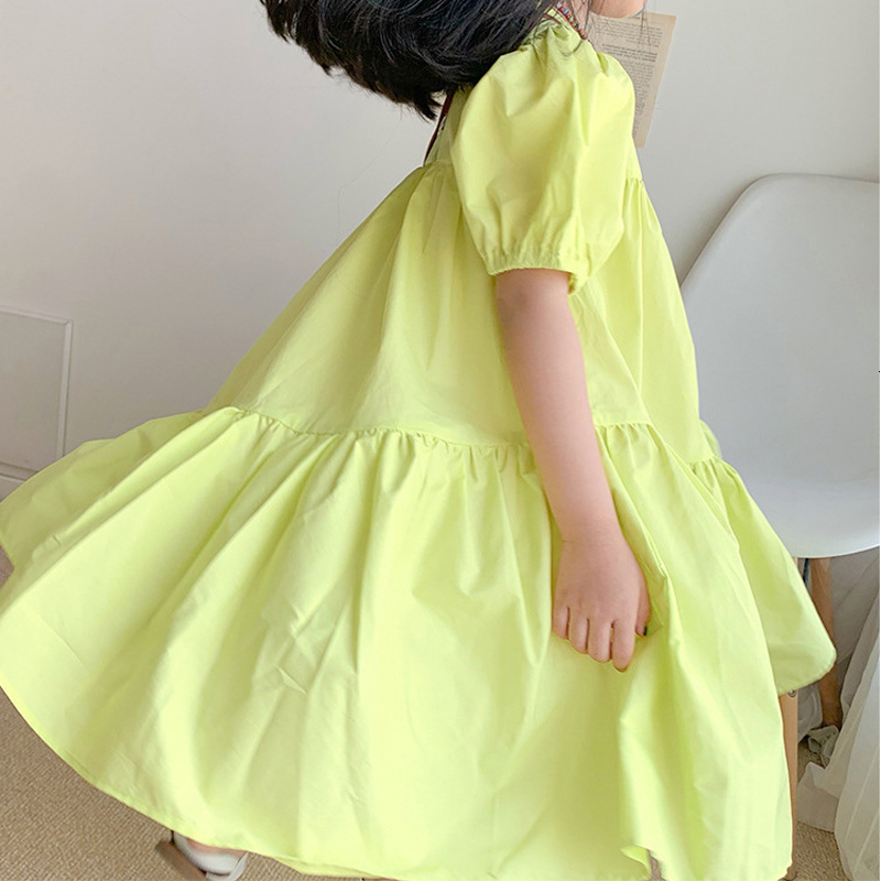 Girl's Dresses Baby Girls Dresses Summer Stitching ShortSleeved Irregular Dress Big Swing Edge Princess Dress Fashion Children's Clothing 23