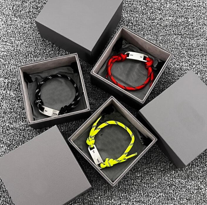 Designer Lovers Bangle Jewelry Charm Mens Braided Rope Bracelets Brand B Letters Pendant With Logo Colorful Rope Womens Bracelet HABB --002