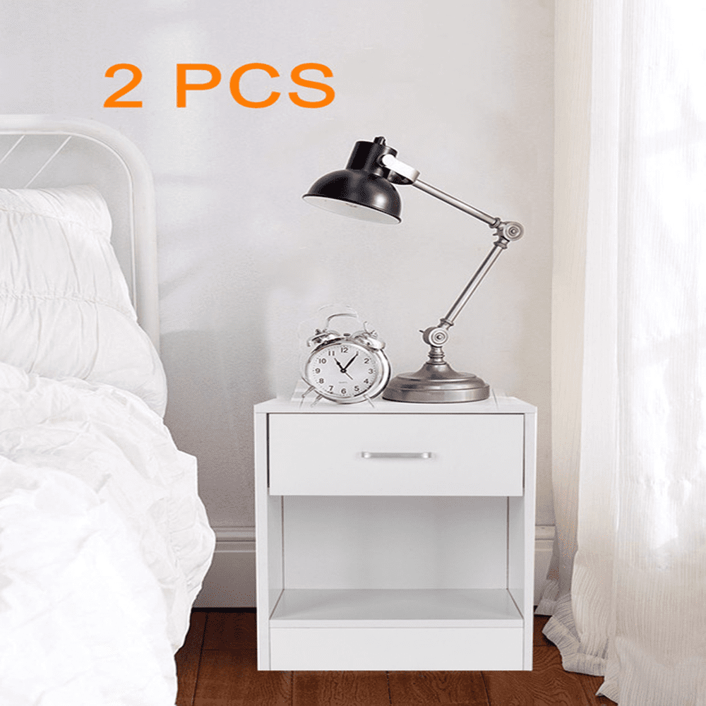 Set of 2 Nightstand MDF End Tables with Shelf Drawer,Bedroom Furniture 2X White 15 8 L x 11 8 W x 19 7 H
Set of 2 Nightstand MDF End Tables with Shelf Drawer,Bedroom Furniture 2X White 15 8 L x 11 8 W x 19 7 H