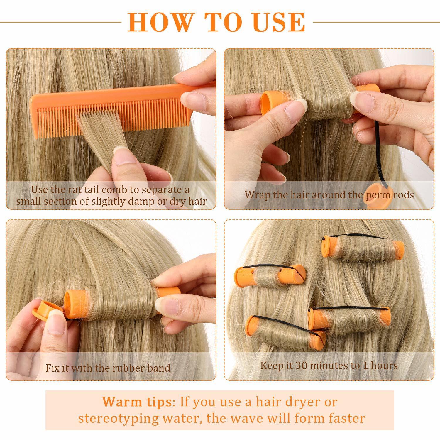 Hair Rollers Perm Rods and 30 Pieces 6 Sizes Hair Rollers with Hair Cold Wave Rods Hair Curler for Women Long Short Hair 230505