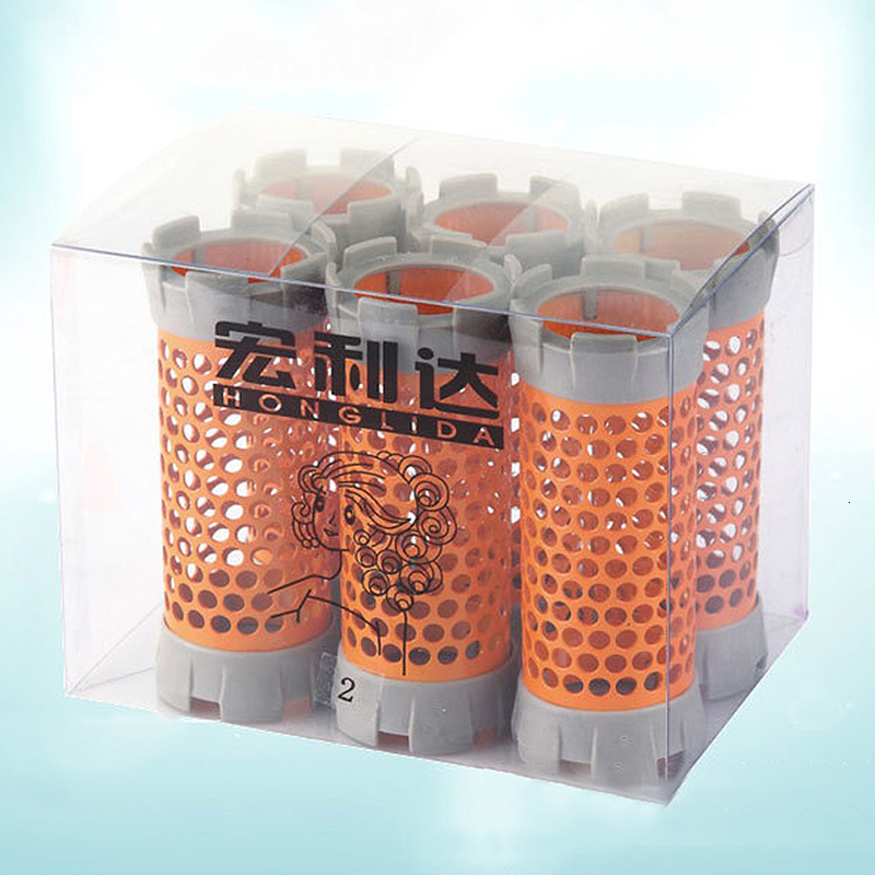 Hair Rollers 6pcs/set Aluminum Material Core Hair Perm Rods Anion Metal Hair Rollers Curlers Wave Marcel Hollow Core Bar Hair Care Tool UN718 230505