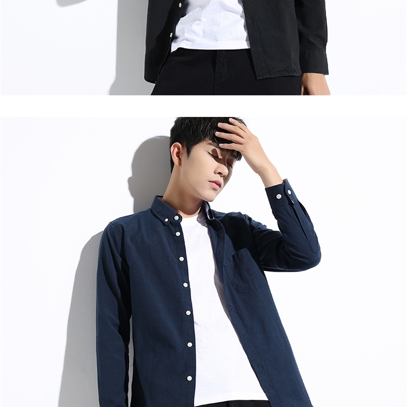 Men's Casual Shirts Customize men shirt long sleeve personalize solid color long sleeve shirt A464 orange black 230505