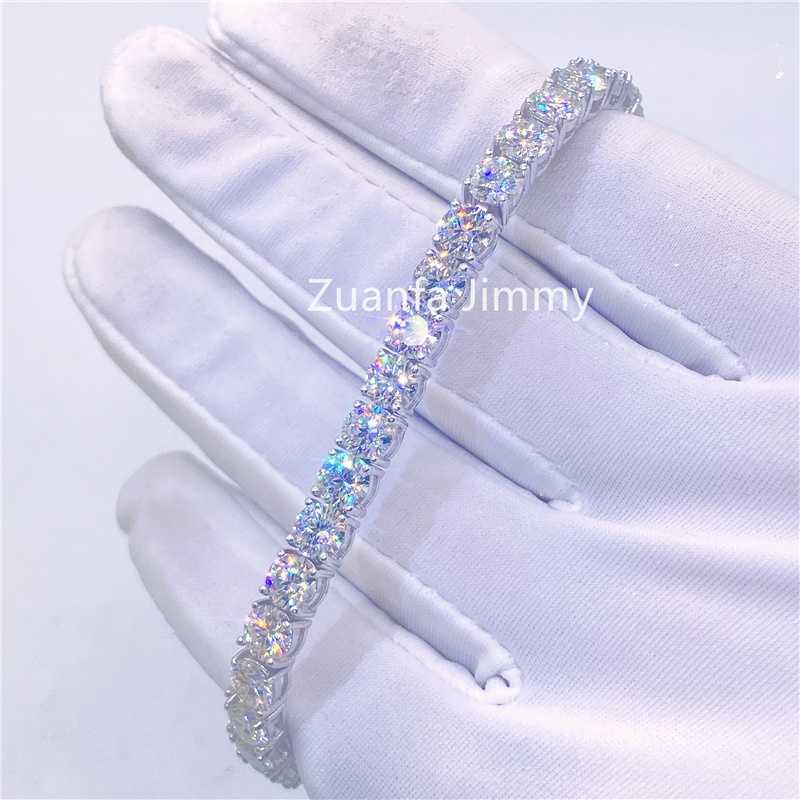 Hot Selling Man Gra Certificates 5mm Stone Vvs Moissanite Diamond Tennis Bracelets for Gift