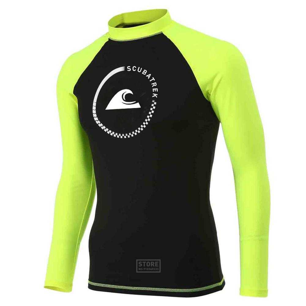 Wetsuits Drysuits Men Swimsuit Swimming Tshirt Beach UV Protection Swimwear Rash Guard Long Sleeve Surfing Diving Swimsuit Surf Tshirt Rashguard J2305