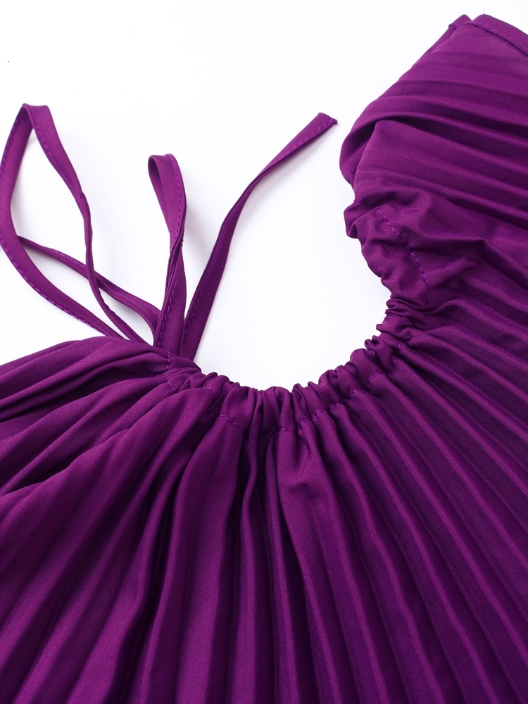 Casual Dresses Elegant One Shoulder Pleated Diagonal Collar Maxi Dresses Women Backless Sleeveless Irregular Dress Ladies Chic Evening Vestidos 230505