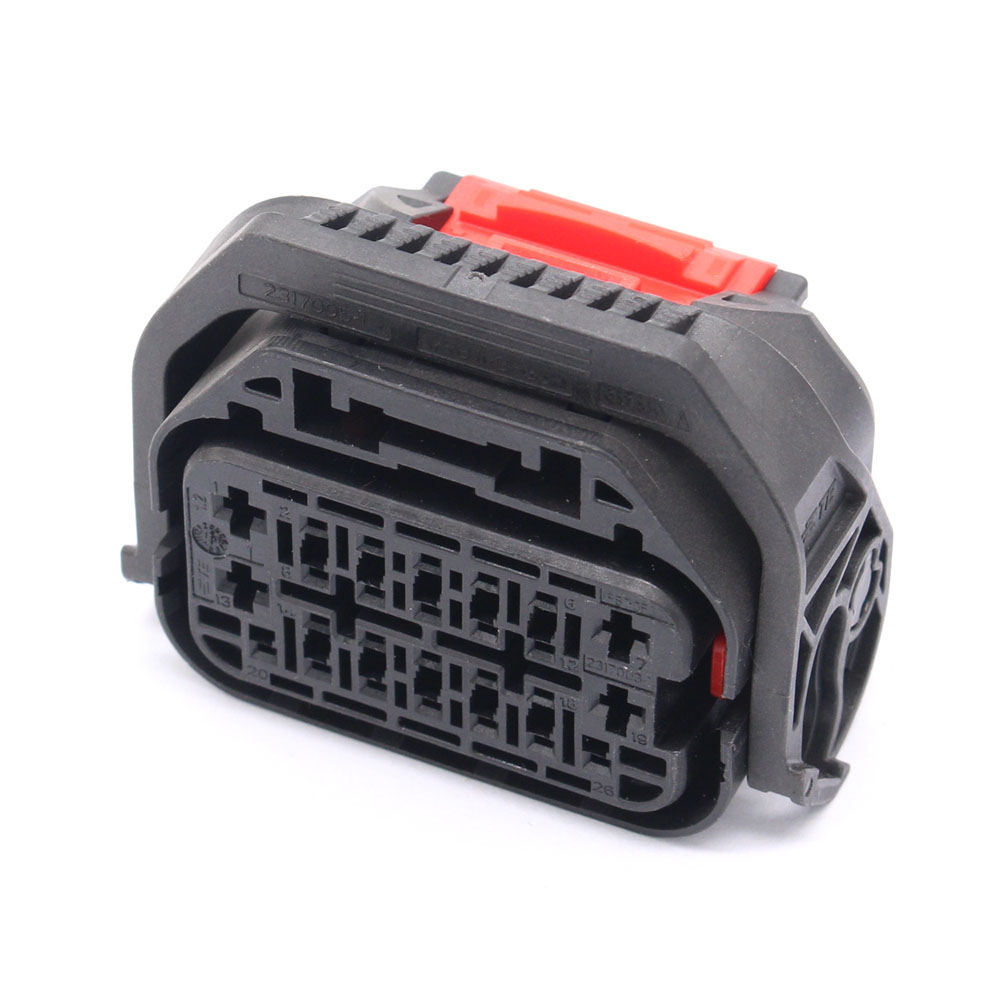 2317003-1 TE AMP 26 Pin Black Female Waterproof PBT GF30 For Electrical Connector