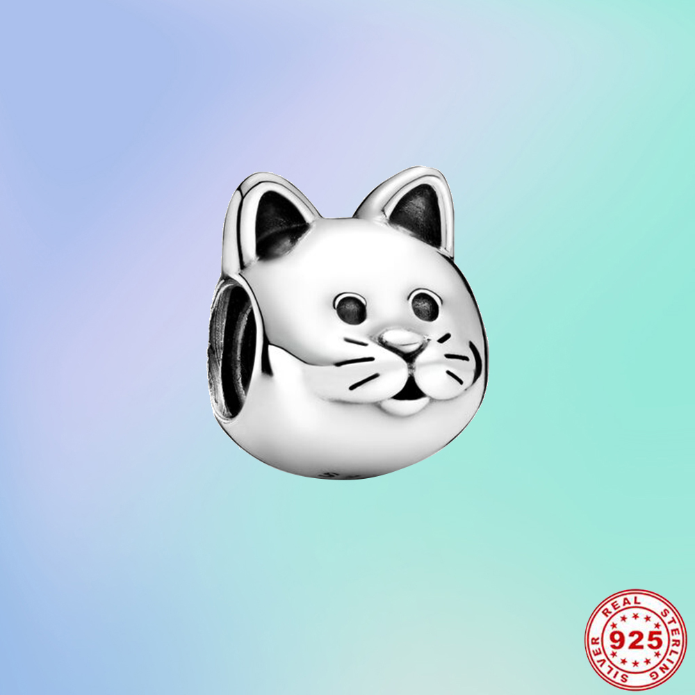 925 Sterling Silver Cute Dog Puppie Cat' Claw Pendant Charm I Suitable for Women' Bracelet Necklace Diy Jewelry Gift