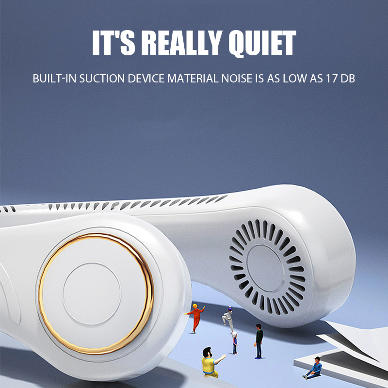 4000mah Bladeless Neck Cooler Portable Hanging Neck Fan USB Rechargeable Wireless Electric Fans Mini Ventilador Cooling Neckband Fan Camping Outdoor